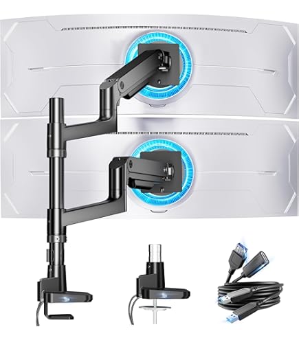 PC周辺機器 Chief Flat Panel Dual Veal Monitor Arm Wall Mount KWD230B - Mounting kit (dual aulating arm) for 2 LCD displays - black - wall- wyw801m Amazon.com: Flat Panel Dual Vertical Monitor Arm Wall Mount